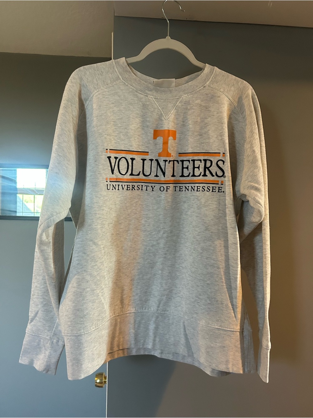Champion Gray Crewneck Sweatshirt with Orange Volunteers Logo